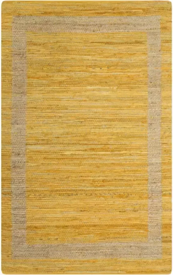 vidaXL Vloerkleed handgemaakt 160x230 cm jute geel