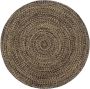 VidaXL -Vloerkleed-handgemaakt-180-cm-jute-zwart-en-bruin - Thumbnail 2