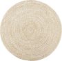 VidaXL -Vloerkleed-handgemaakt-210-cm-jute-wit-en-bruin - Thumbnail 2