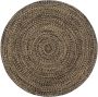 VidaXL -Vloerkleed-handgemaakt-210-cm-jute-zwart-en-bruin - Thumbnail 2