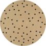 VidaXL -Vloerkleed-handgemaakt-met-print-polkadot-90-cm-jute - Thumbnail 1