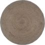 VidaXL -Vloerkleed-handgemaakt-rond-180-cm-jute-grijs - Thumbnail 2