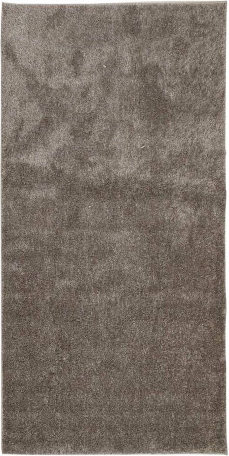 VidaXL -Vloerkleed-ISTAN-hoogpolig-glanzend-100x200-cm-grijs