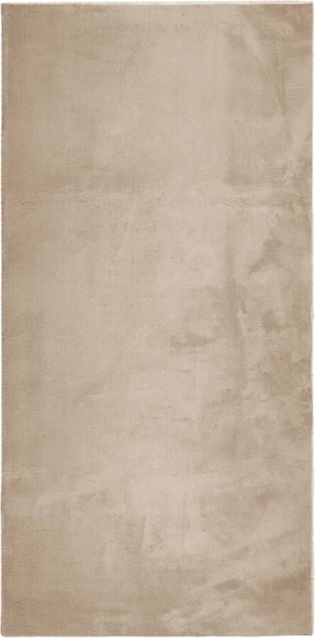 The Living Store Vloerkleed HUARTE laagpolig zacht wasbaar 100x200cm zandkleurig Vloerkleed Tapijten Huiskamertapijt Slaapkamertapijt Beige Vloerkleed - Foto 2