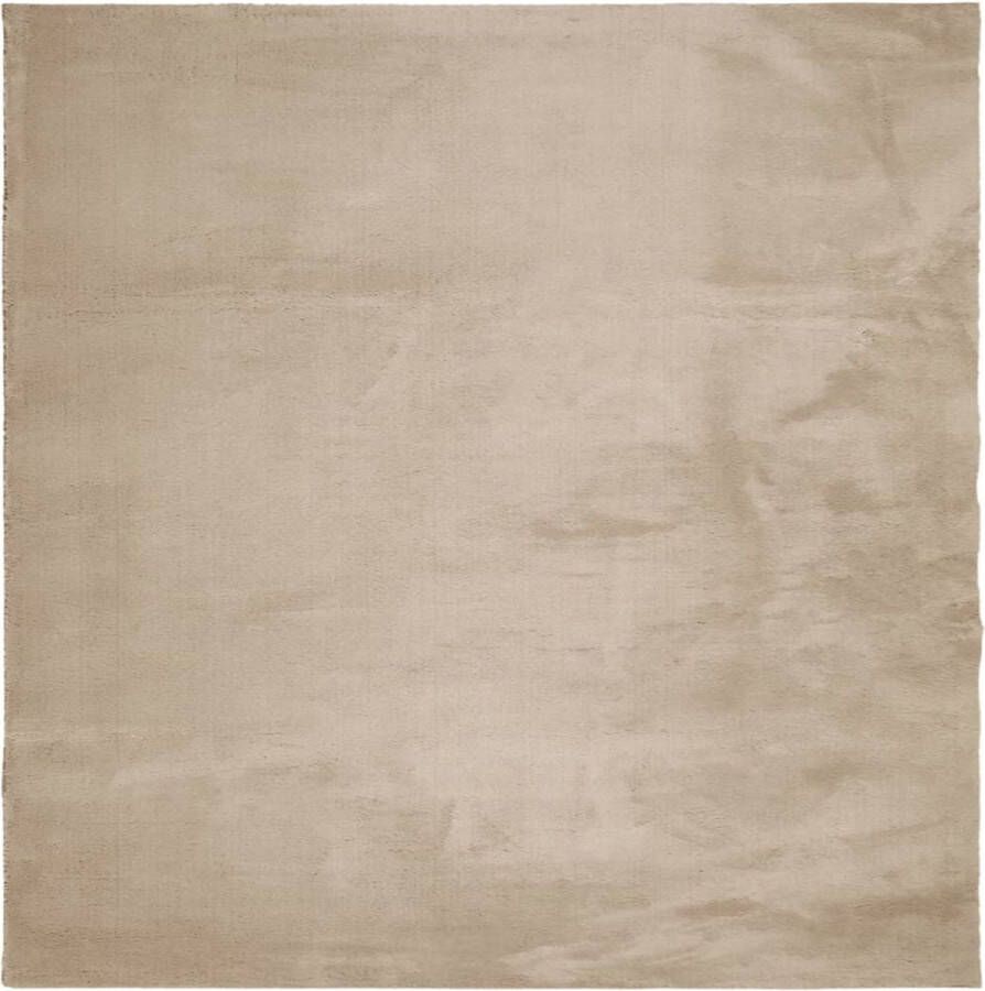 VidaXL Vloerkleed HUARTE laagpolig 120x120cm Zand Vloerkleed Huiskleed Zacht Tapijt Beige Vloerkleed Ronde Vloerkleed - Foto 2