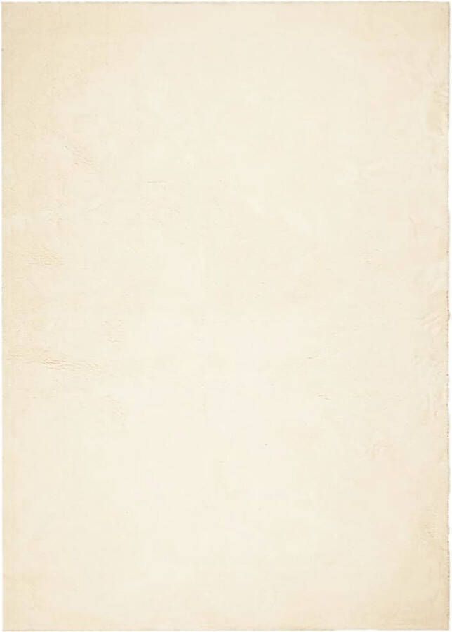 The Living Store Vloerkleed HUARTE laagpolig zacht wasbaar 120x170 cm crème Vloerkleed Huarte Creme Kleur Polyester Zacht - Foto 3