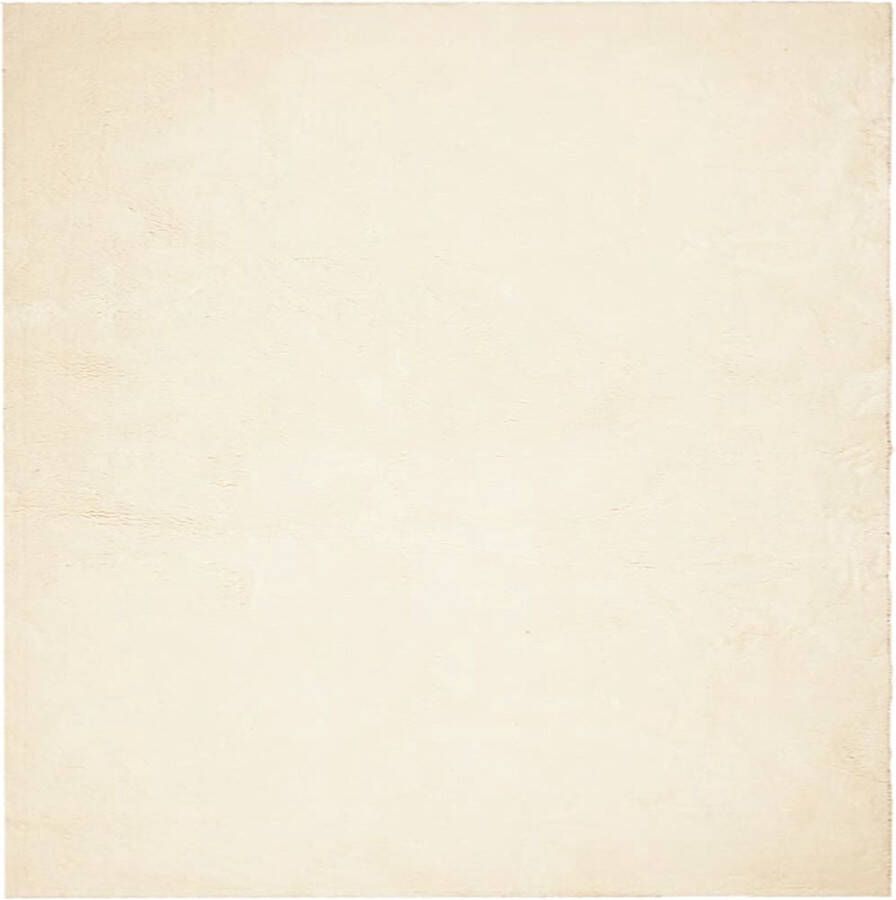 The Living Store HUARTE Vloerkleed 160 x 160 cm Crème Polyester 18 mm Poolhoogte Vloerkleed Huarte Creme Kleur Polyester Zacht - Foto 2