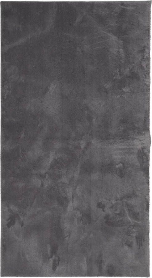 vidaXL -Vloerkleed-HUARTE-laagpolig-zacht-wasbaar-80x150-cm-antraciet