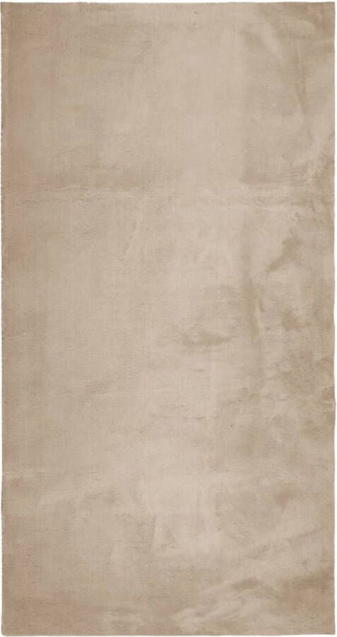 VidaXL Vloerkleed HUARTE 80x150 cm Zandkleurig Vloerkleed Huarte Zandkleurig Polyester Anti Slip
