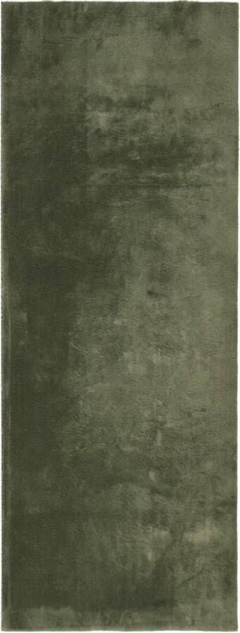 VidaXL -Vloerkleed-HUARTE-laagpolig-zacht-wasbaar-80x200-cm-bosgroen