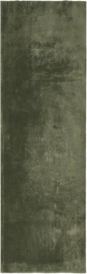 VidaXL -Vloerkleed-HUARTE-laagpolig-zacht-wasbaar-80x250-cm-bosgroen