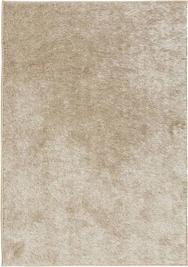The Living Store ISTAN Vloerkleed 160 x 230 cm Zacht Donzig Beige Polyester met Gelrug Vloerkleed Donzig Vloerkleed Zacht Vloerkleed Beige Vloerkleed Polyester Vloerkleed - Foto 2