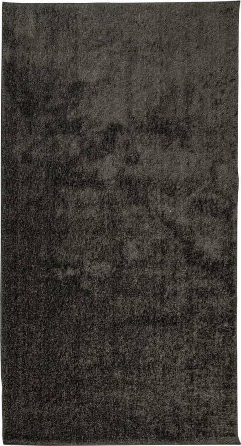 The Living Store ISTAN Vloerkleed 80 x 150 cm Zacht en donzig Antraciet 100% polyester Machine wasbaar Vloerkleed Zacht Vloerkleed Antraciet Vloerkleed Polyester Vloerkleed Ronde Vloerkleed - Foto 2