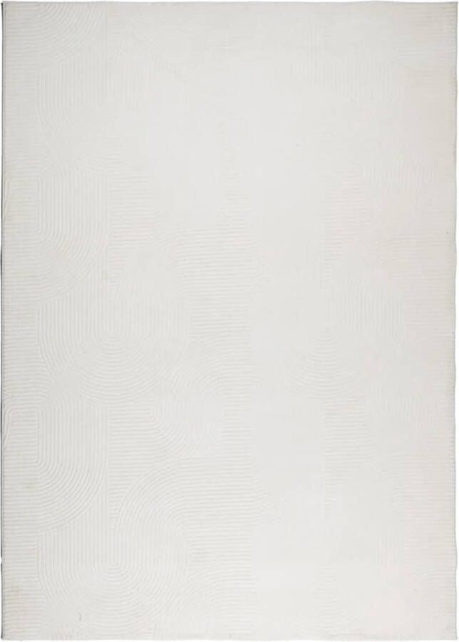 VidaXL Vloerkleed IZA laagpolig Scandinavisch 200x280 cm crÃ¨mekleurig
