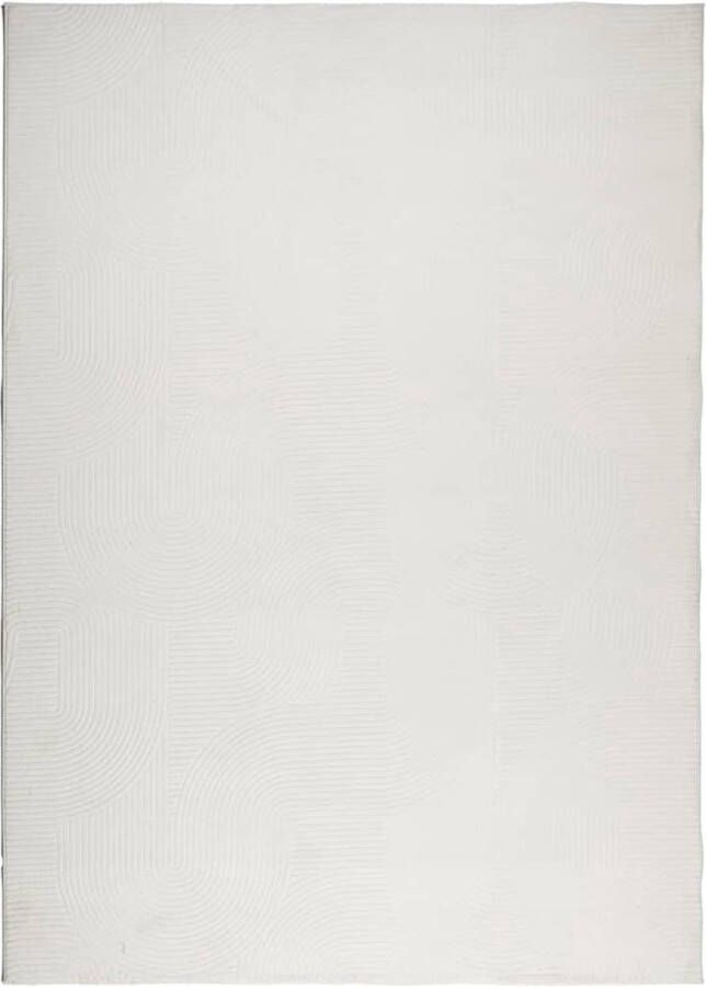 VidaXL Vloerkleed IZA laagpolig Scandinavisch 240x340 cm crÃ¨mekleurig