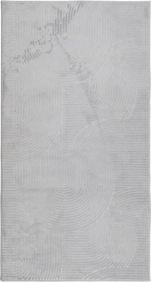 VidaXL -Vloerkleed-IZA-laagpolig-Scandinavisch-80x150-cm-grijs