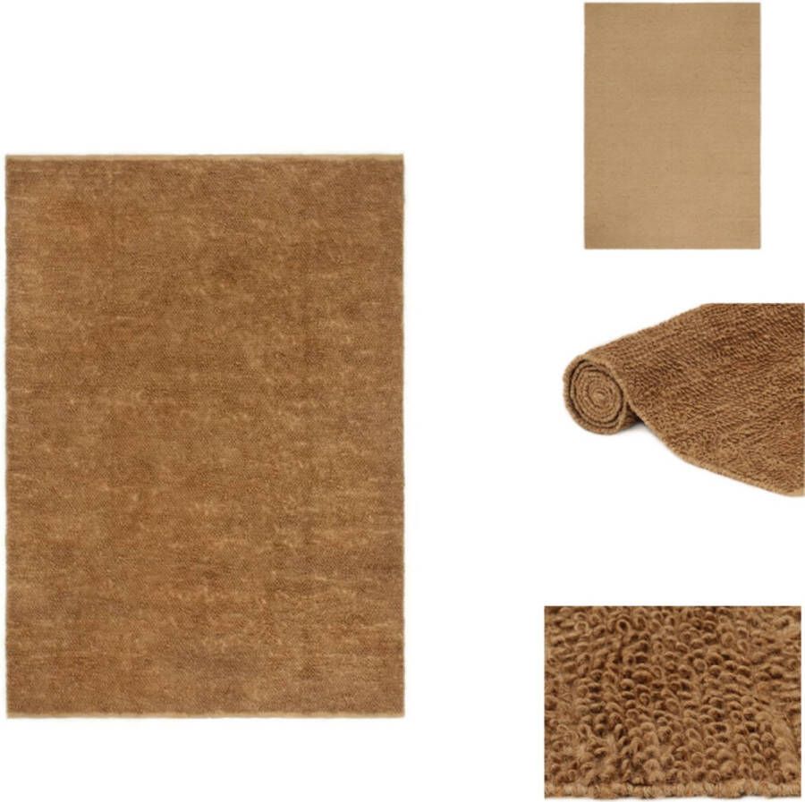 VidaXL Vloerkleed Vloerkleden Kleed Tapijt Vloerkleed lussenpool handgemaakt 200x300 cm jute en katoen - Foto 2