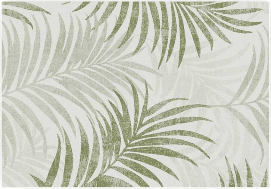 The Living Store Vloerkleed Binnen en Buiten 160 x 230 cm Meerkleurig Sorona Dupont Polyester Bladpatroon Vloerkleed Binnen Buiten Modern Design - Foto 2