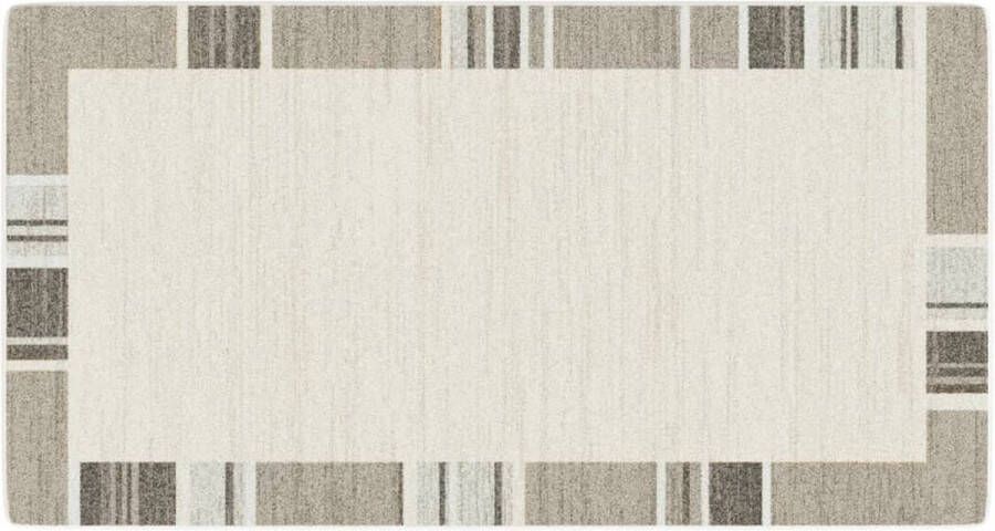 The Living Store Vloerkleed Binnen en buiten 80 x 150 cm Meerkleurig Sorona Dupont polyester Anti-slip Vloerkleed Interieur Design Buitentapijten Modern Vloerkleed Taupe Kleur - Foto 2