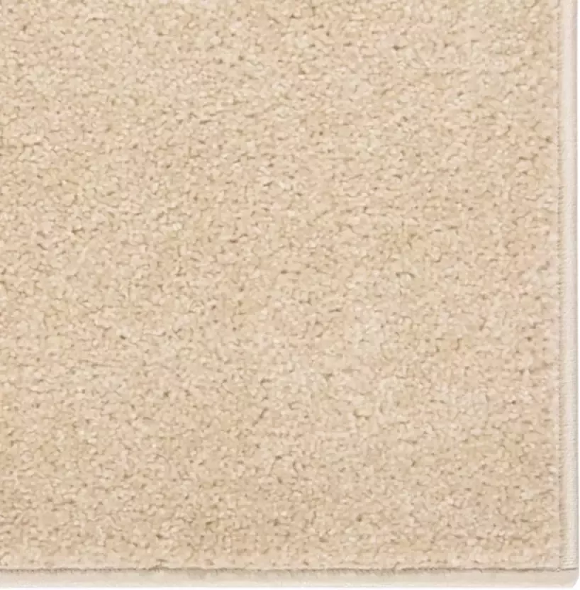 vidaXL Vloerkleed kortpolig 140x200 cm beige