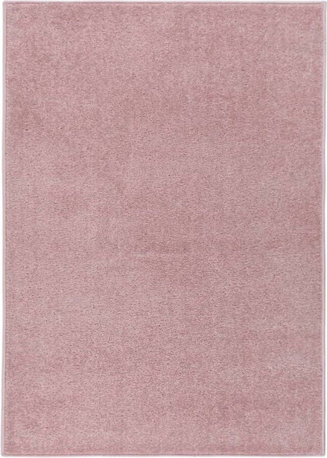 VidaXL -Vloerkleed-kortpolig-140x200-cm-roze