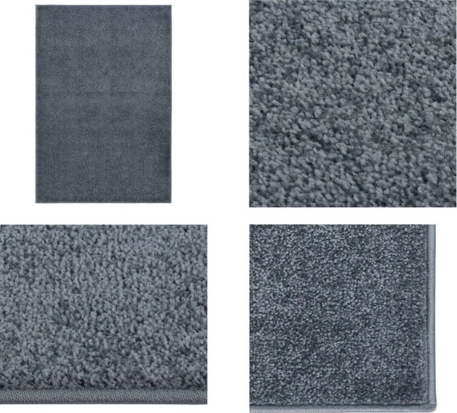 VidaXL Vloerkleed kortpolig 200x290 cm antracietkleurig Vloerkleed Vloerkleden Kleed Loper