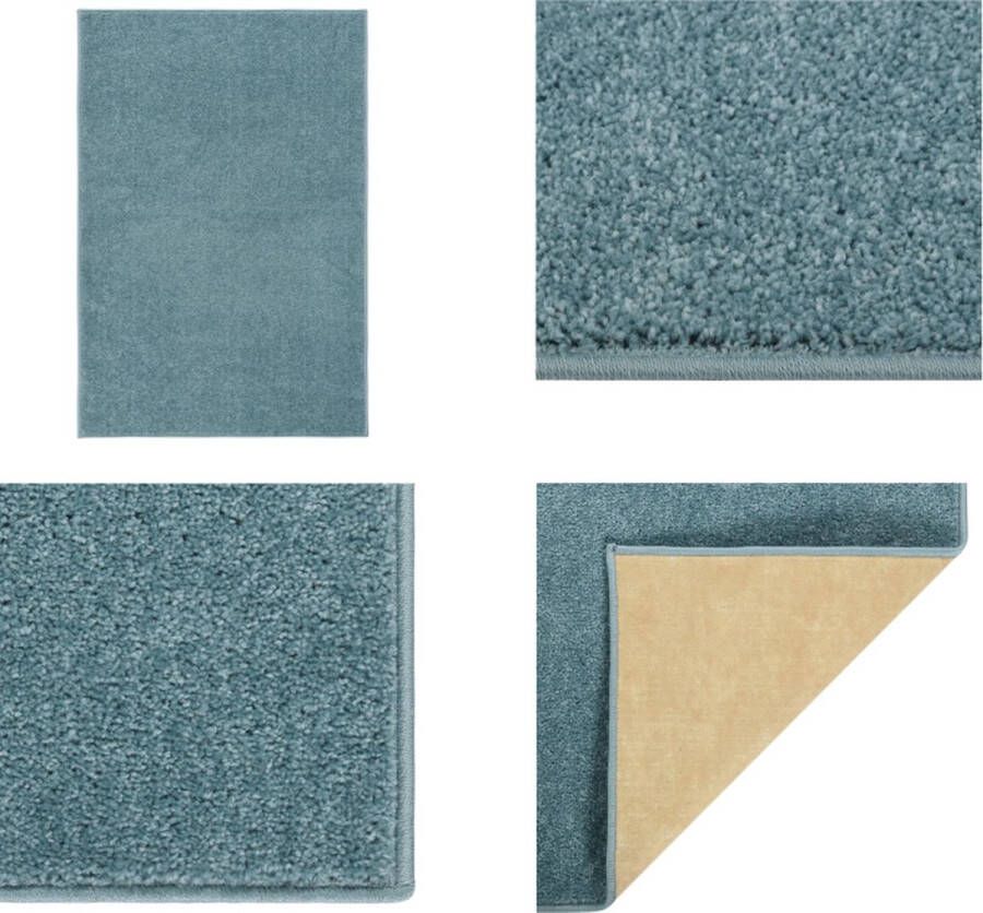 VidaXL Vloerkleed kortpolig 200x290 cm blauw Vloerkleed Vloerkleden Kleed Loper