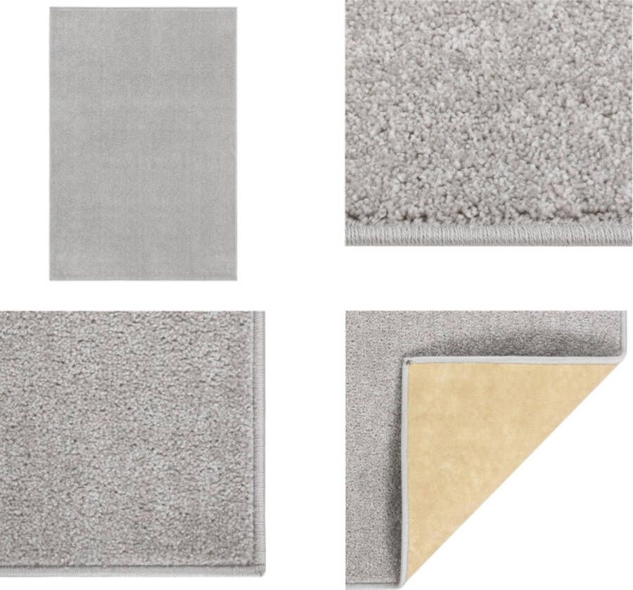 VidaXL Vloerkleed kortpolig 200x290 cm lichtgrijs Vloerkleed Vloerkleden Kleed Loper