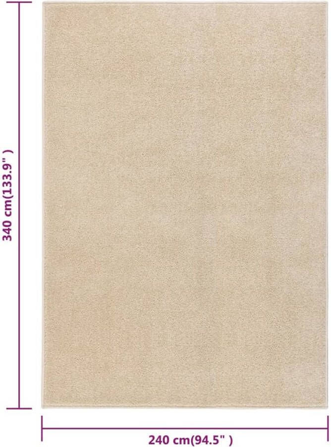 VidaXL -Vloerkleed-kortpolig-240x340-cm-beige