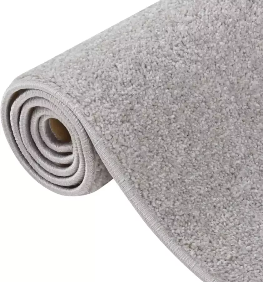 VidaXL -Vloerkleed-kortpolig-80x150-cm-lichtgrijs - Foto 2