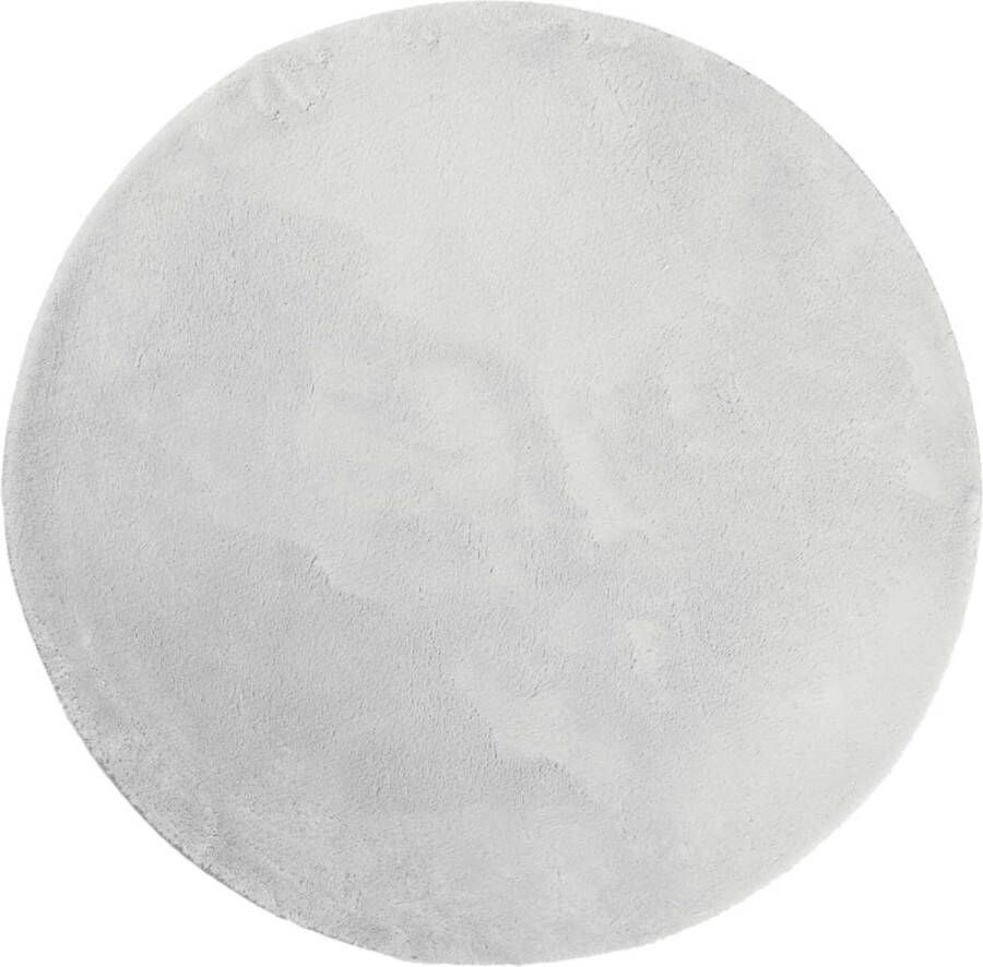 VidaXL -Vloerkleed-HUARTE-laagpolig-zacht-wasbaar-Ø-100-cm-grijs
