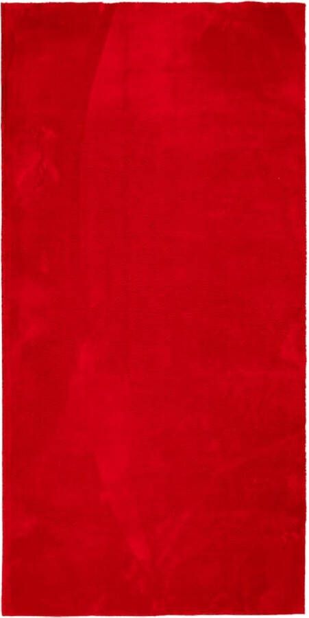 VidaXL -Vloerkleed-HUARTE-laagpolig-zacht-wasbaar-100x200-cm-rood
