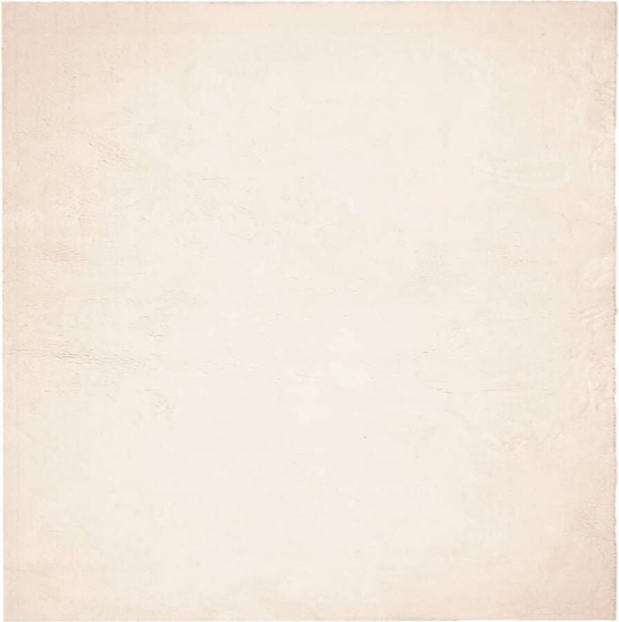 VidaXL -Vloerkleed-HUARTE-laagpolig-zacht-wasbaar-120x120-cm-beige