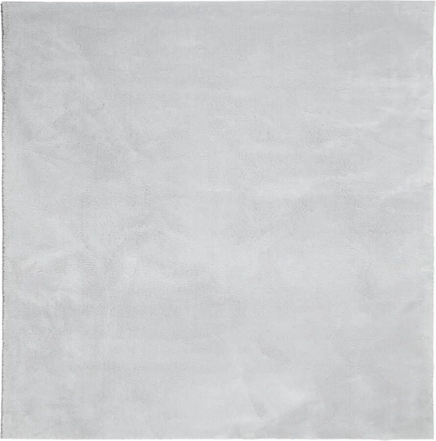 VidaXL -Vloerkleed-HUARTE-laagpolig-zacht-wasbaar-120x120-cm-grijs