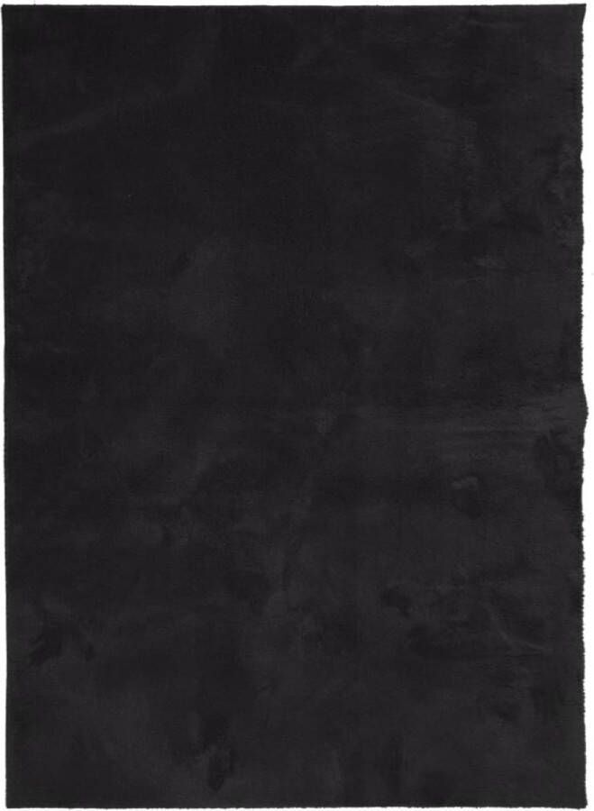 VidaXL -Vloerkleed-HUARTE-laagpolig-zacht-wasbaar-120x170-cm-zwart