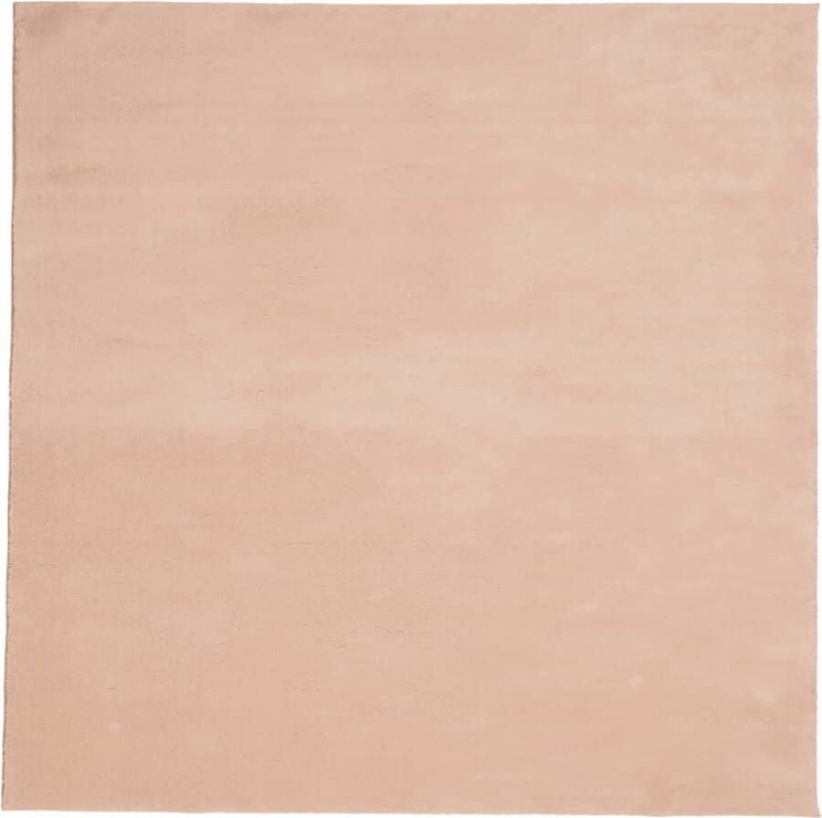 VidaXL -Vloerkleed-HUARTE-laagpolig-zacht-wasbaar-160x160-cm-roze