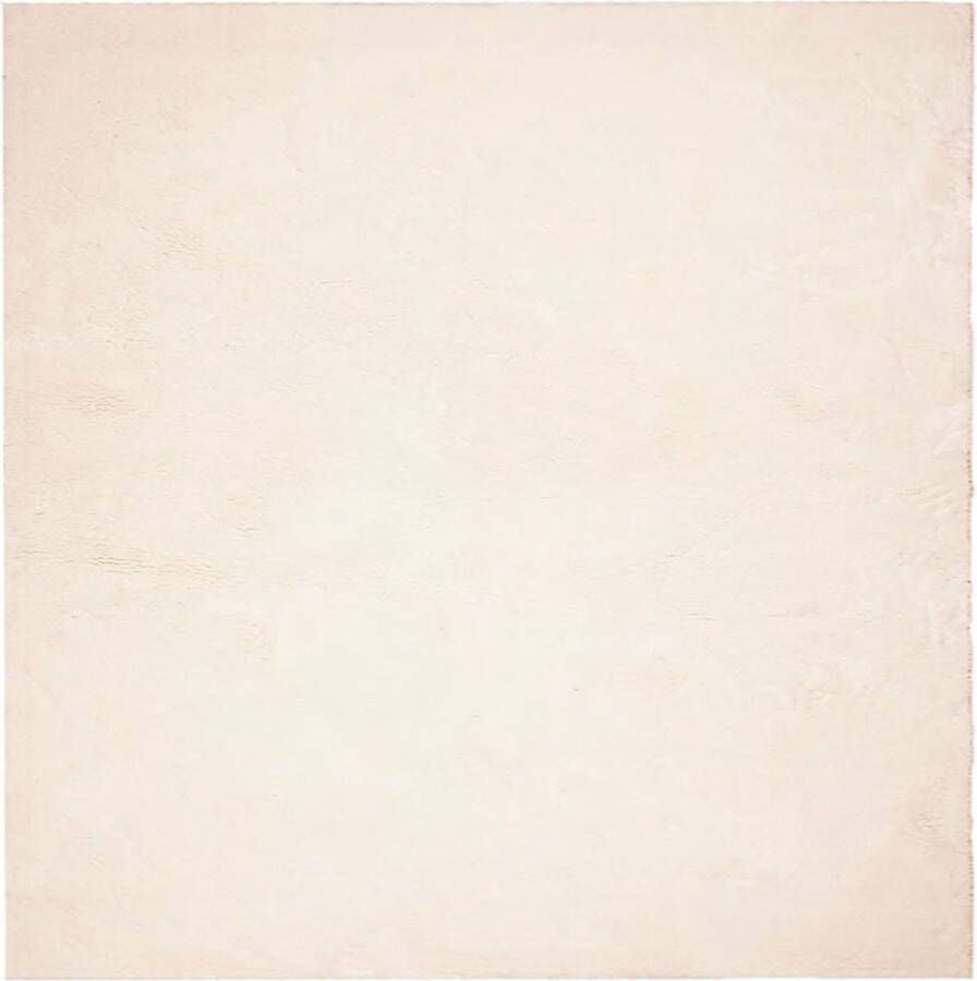 VidaXL -Vloerkleed-HUARTE-laagpolig-zacht-wasbaar-200x200-cm-beige