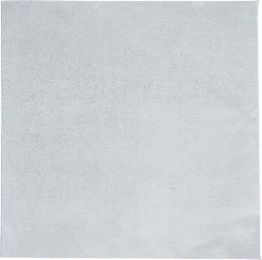 VidaXL -Vloerkleed-HUARTE-laagpolig-zacht-wasbaar-240x240-cm-blauw
