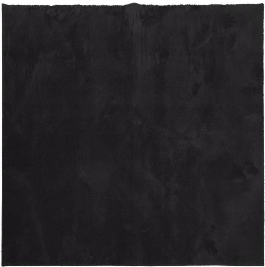 VidaXL -Vloerkleed-HUARTE-laagpolig-zacht-wasbaar-240x240-cm-zwart - Foto 2