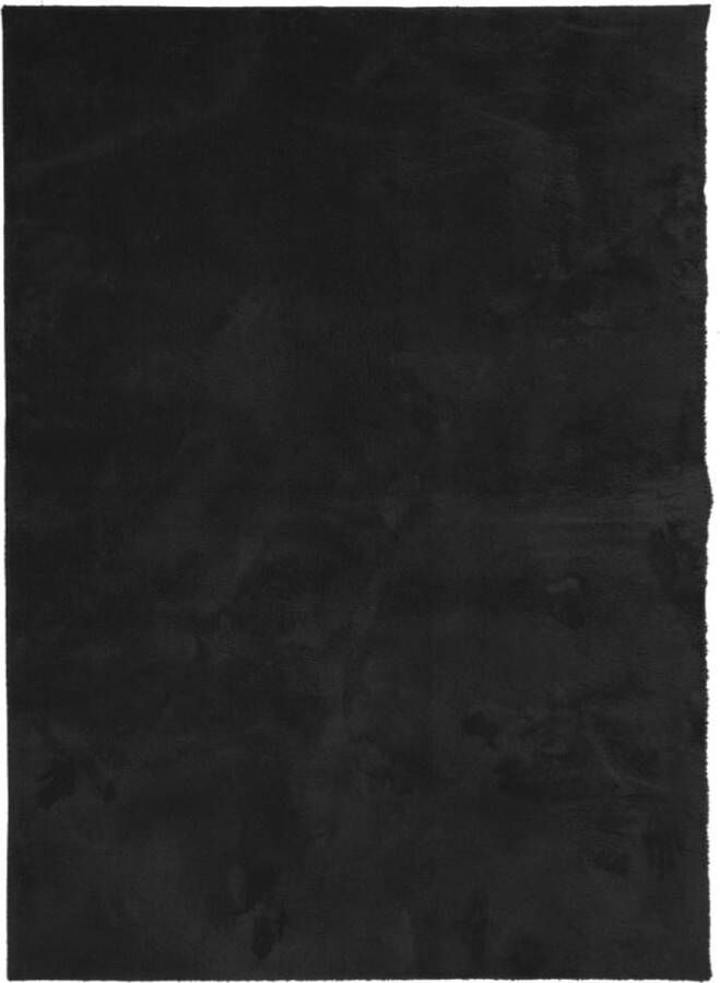 VidaXL -Vloerkleed-HUARTE-laagpolig-zacht-wasbaar-240x340-cm-zwart