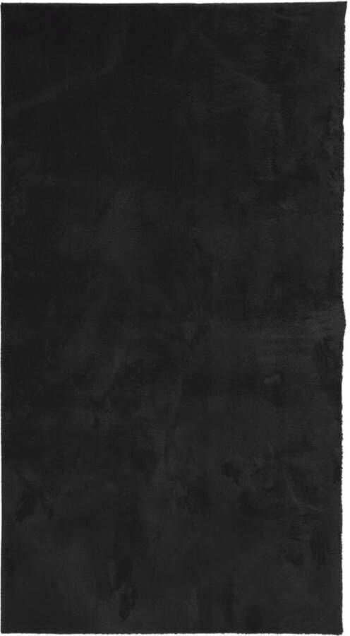 VidaXL -Vloerkleed-HUARTE-laagpolig-zacht-wasbaar-60x110-cm-zwart