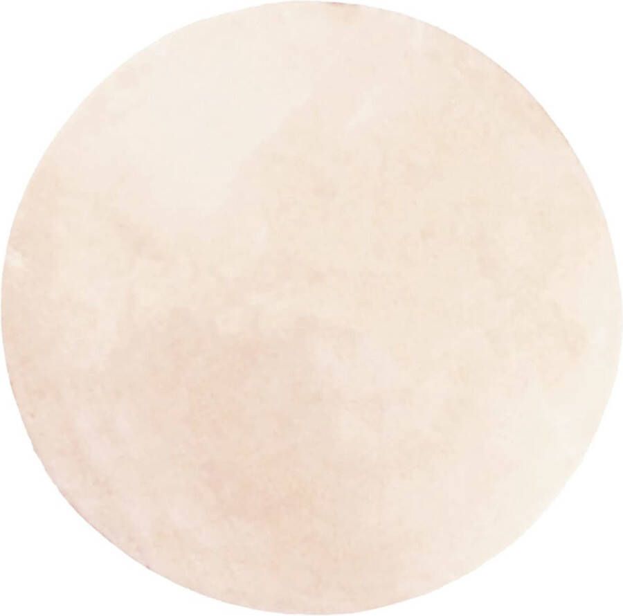 VidaXL -Vloerkleed-HUARTE-laagpolig-zacht-wasbaar-Ø-80-cm-beige