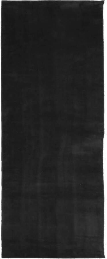 VidaXL -Vloerkleed-HUARTE-laagpolig-zacht-wasbaar-80x200-cm-zwart