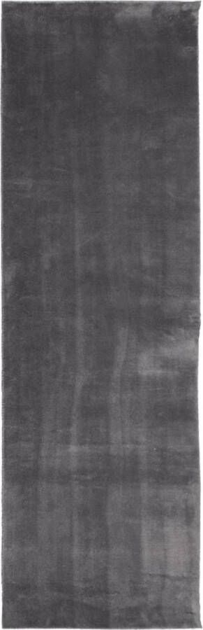 VidaXL -Vloerkleed-laagpolig-zacht-en-wasbaar-80x250-cm-antracietkleur