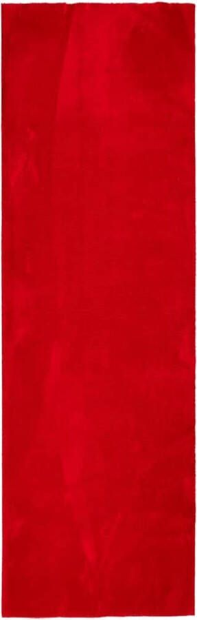VidaXL -Vloerkleed-HUARTE-laagpolig-zacht-wasbaar-80x250-cm-rood - Foto 2