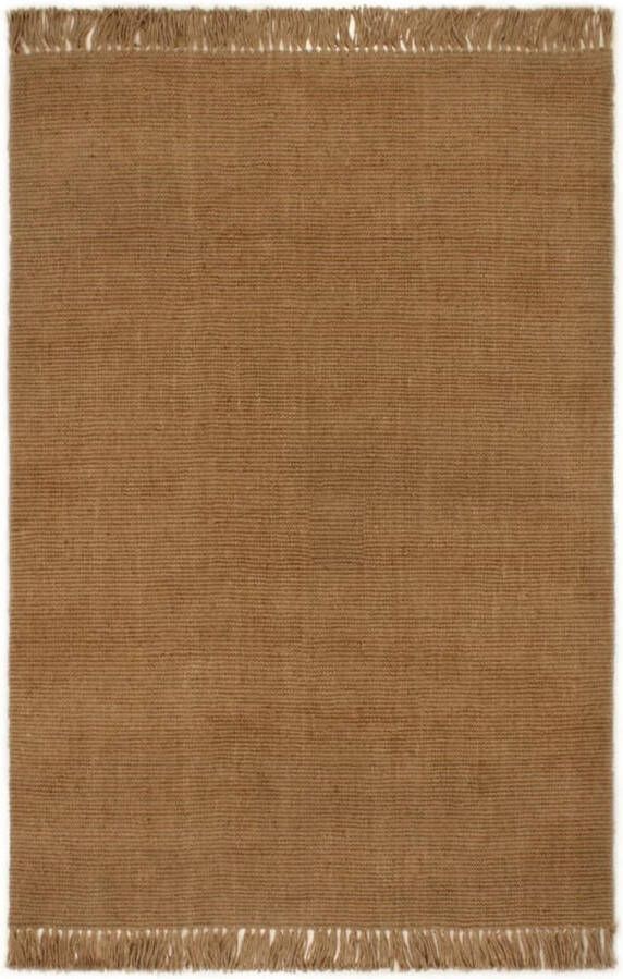 vidaXL -Vloerkleed-met-kwastjes-180x250-cm-jute