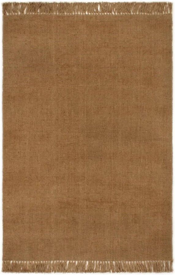 VidaXL -Vloerkleed-met-kwastjes-80x160-cm-jute