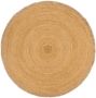 VidaXL -Vloerkleed-met-ruche-rand-gevlochten-rond-120-cm-jute - Thumbnail 2