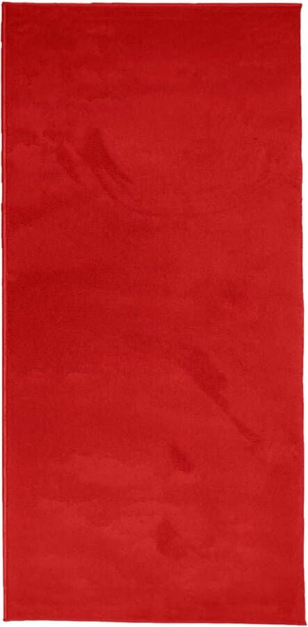 The Living Store OVIEDO Vloerkleed 100x200 cm Rood 100% Polyester OEKO-TEX Getest 12.5 mm Poolhoogte Vloerkleed Tapijt Woonkamertapijt Slaapkamertapijt Rode Vloerkleed - Foto 2