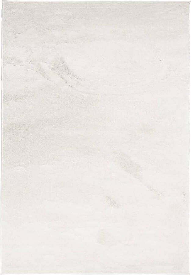 The Living Store OVIEDO Vloerkleed 120 x 170 cm Superzachte pool Beige Vloerkleed Tapijt Beige Vloerkleed Polyester Vloerkleed Living Room Rug - Foto 2